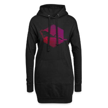 Scuba Diver Diving Free Dive Damen Taucher - Hoodie-Kleid - Schwarz - Vorne