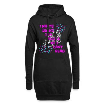 Die Frau schreibt: - Hoodie-Kleid - Schwarz - Vorne