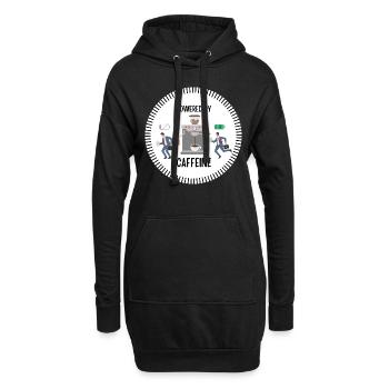 Powered by Caffeine (Man) - Hoodie-Kleid - Schwarz - Vorne