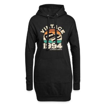 1994 Retro sunset videotape - 1994 Birthday gift - Hoodie Dress - black - Front