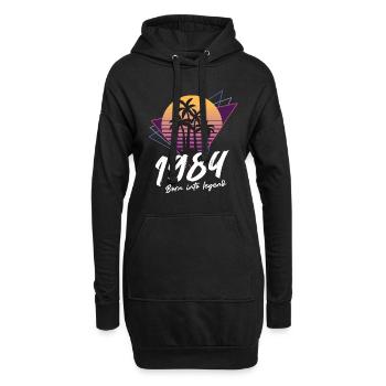 1984 SW né dans la légende - 1984 Cadeau d’anniversaire - Sweat-shirt à capuche long Femme - noir - Devant