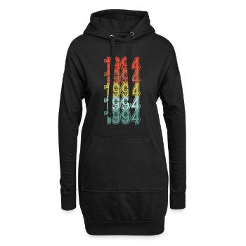 Mein Jahr - 1994 - Geburtstagsgeschenk - Hoodie-Kleid - Schwarz - Vorne