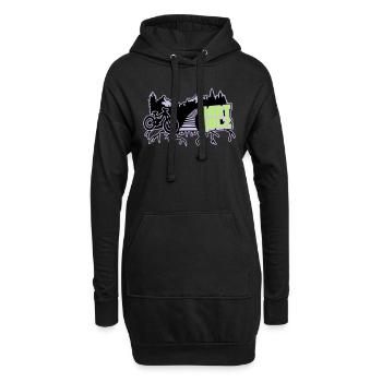 HARTHOLZ Freeride - Hoodie-Kleid - Schwarz - Vorne