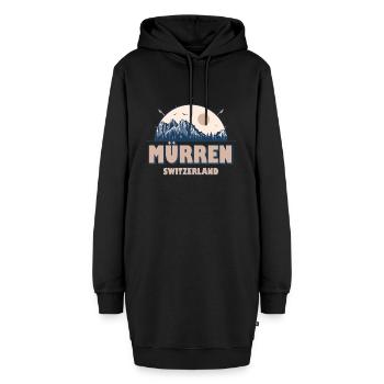 Mürren Suisse Alpes Suisses Vintage Randonnée Desig - Sweat-shirt à capuche long Femme - noir - Devant