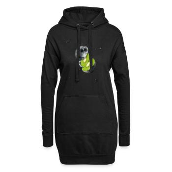 Kiwi Moon And Universe - Hoodie-Kleid - Schwarz - Vorne