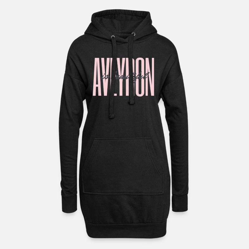 Aveyron is beautiful - Hoodie-Kleid - Schwarz