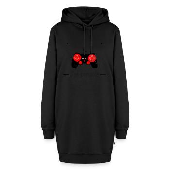 Ich kann nicht Ich tröste - Hoodie-Kleid - Schwarz - Vorne - AI Model Female 172 light (172cm)