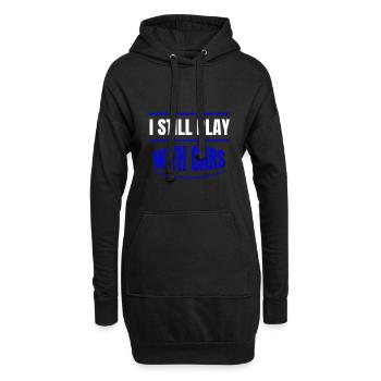 I still play with cars - Hoodie-Kleid - Schwarz - Vorne