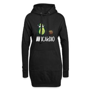 Drôle Avocat Cardio Partner Mignon Running Seed - Sweat-shirt à capuche long Femme - noir - Devant