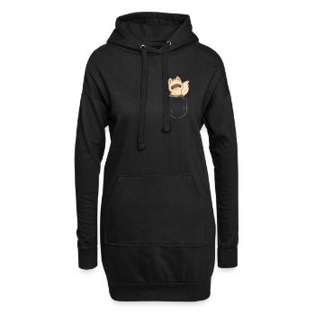 Pocket Ferret Lover Cute Rabbit Weasel Pet - Sweat-shirt à capuche long Femme - noir - Devant