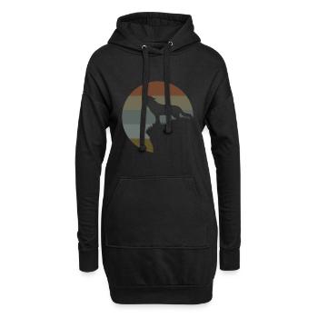 Wolf Berg Vintage - Hoodie-Kleid - Schwarz - Vorne