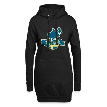 Schweden Elch - Hoodie-Kleid - Schwarz - Vorne