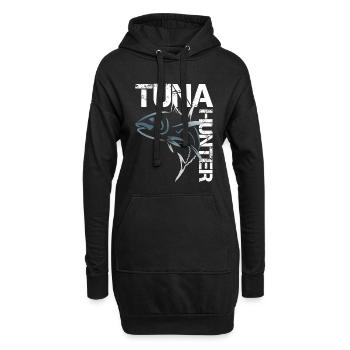 Tuna Hunter - Thunfisch - Hoodie-Kleid - Schwarz - Vorne