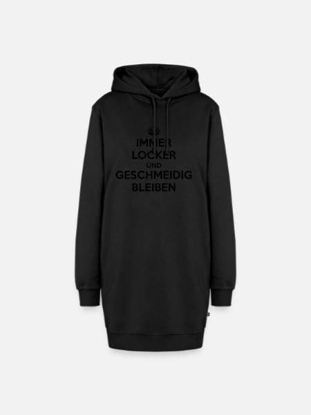 Immer locker und geschmeidig bleiben / Keep calm - Hoodie-Kleid - Schwarz
