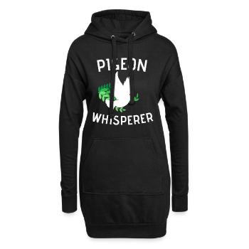 Pigeons Whisperer Pigeon Racing Cadeau Pigeon Pigeon - Sweat-shirt à capuche long Femme - noir - Devant