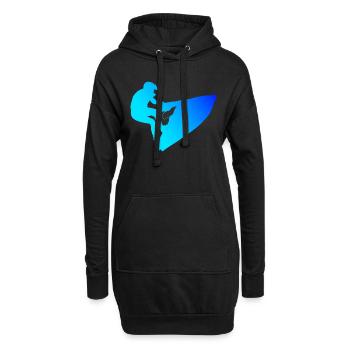Jetski Jetski fahren Wassersport Damen Herren - Hoodie-Kleid - Schwarz - Vorne