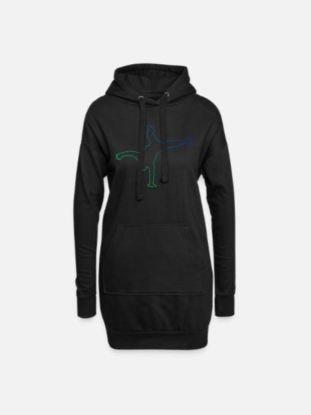 Bboy Bgirl Breakdance Homme Breakdance Breakdance - Sweat-shirt à capuche long Femme - noir