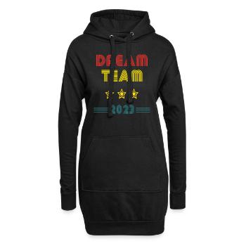Dream team vintage 2023 - Sweat-shirt à capuche long Femme - noir - Devant