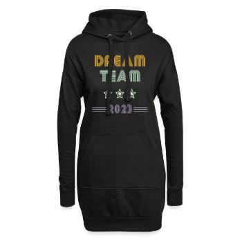Tolles Team - Hoodie-Kleid - Schwarz - Vorne