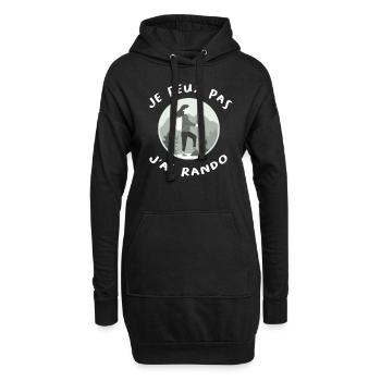 Humor Walker Wandern Damen - Hoodie-Kleid - Schwarz - Vorne