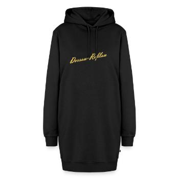 Dessau-Roßlau - Hoodie-Kleid - Schwarz - Vorne - AI Model Female 172 light (172cm)
