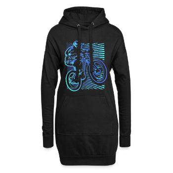 MTB | Mountainbike | Mountainbiker | Mountainbike - Hoodie-Kleid - Schwarz - Vorne