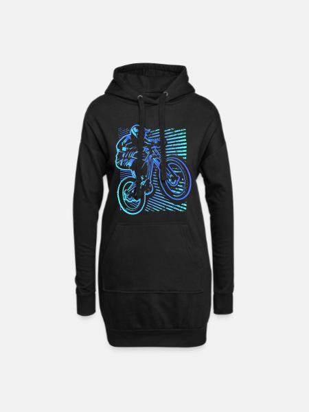 MTB | Mountainbike | Mountainbiker | Mountainbike - Hoodie-Kleid - Schwarz