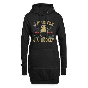 Ich kann nicht, ich habe eine originelle Hockey-Geschenkidee - Hoodie-Kleid - Schwarz - Vorne