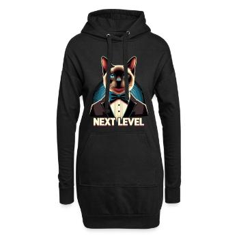 Siam Katze Siamkatze Next Level Anzug Geschenk - Hoodie-Kleid - Schwarz - Vorne