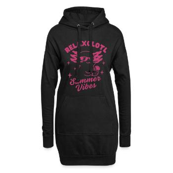 Relaxolotl Summer Vibes - Hoodie-Kleid - Schwarz - Vorne
