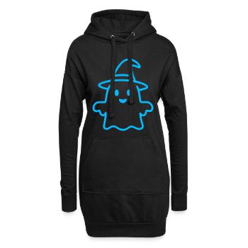 Cute ghost - Halloween - Hoodie Dress - black - Front