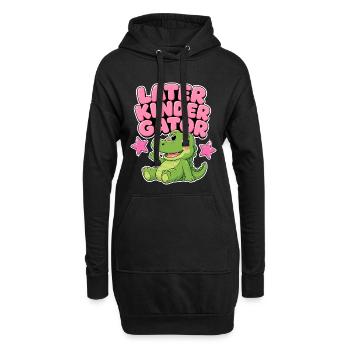 Später Kindergator – Kindergarten-Mädchengeschenk - Hoodie-Kleid - Schwarz - Vorne