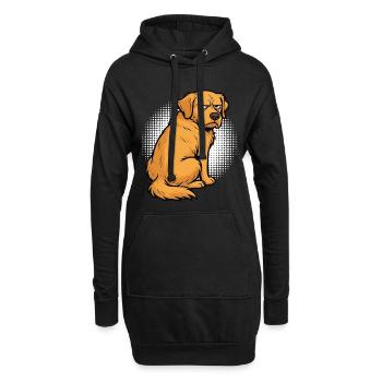 Golden Retriever Goldie Goldiebesitzer Goldies - Hoodie-Kleid - Schwarz - Vorne