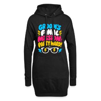 La dernière mission du marié : Enterrement de vie de garçon - Sweat-shirt à capuche long Femme - noir - Devant