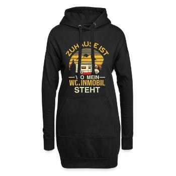 Camping Camper Zuhause Ist Wo Mein Wohnmobil Steht - Hoodie-Kleid - Schwarz - Vorne