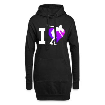 Rollschuh Roller Skates Roller Skating Rollschuhla - Hoodie-Kleid - Schwarz - Vorne