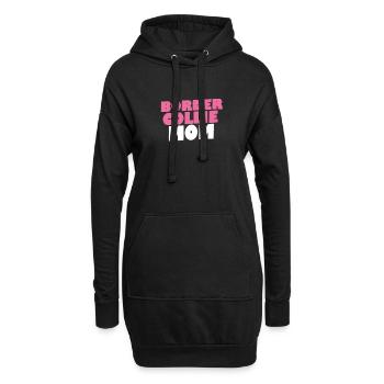 BORDER COLLIE DOG MOM - Hoodie-Kleid - Schwarz - Vorne