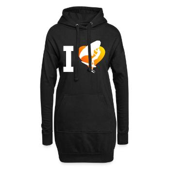 hydroptère wingfoil wingsurf hommes femmes foilwing - Sweat-shirt à capuche long Femme - noir - Devant