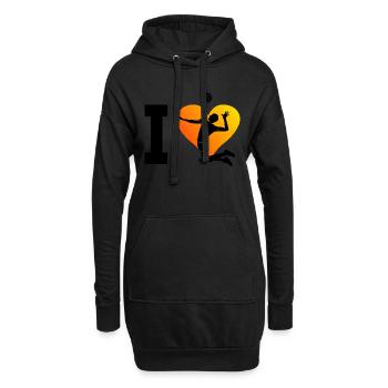 Volleyballspieler Volley Volleyballer Herren - Hoodie-Kleid - Schwarz - Vorne
