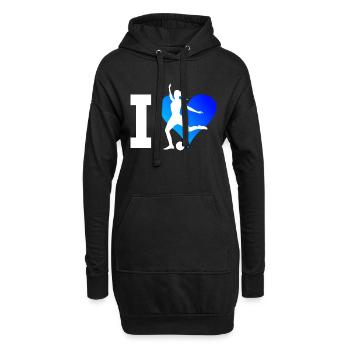 Joueurs de football masculins Jeux de football - Sweat-shirt à capuche long Femme - noir - Devant