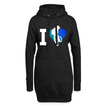 BMX cyclisme BMX vélo vélo femmes hommes - Sweat-shirt à capuche long Femme - noir - Devant
