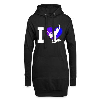 Gitarrenspieler electronic guitar Herren - Hoodie-Kleid - Schwarz - Vorne