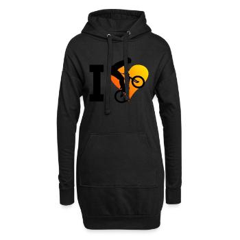 BMX vélo hommes bmx BMX jeune vélo femme - Sweat-shirt à capuche long Femme - noir - Devant