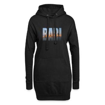 Bari Italie - Sweat-shirt à capuche long Femme - noir - Devant