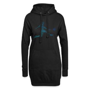 Fussballspielen Fussballspiel Fussball Herren - Hoodie-Kleid - Schwarz - Vorne