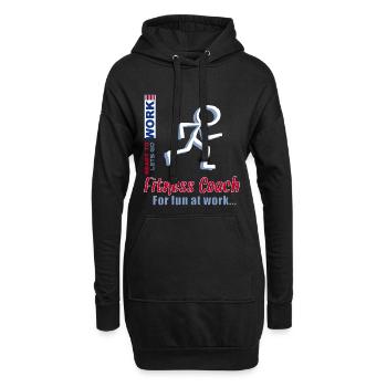 Entraîneur - Fitness Coach Lâche prise - Sweat-shirt à capuche long Femme - noir - Devant