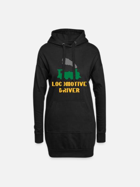 Locomotive driver (steam locomotive) - Hoodie Dress - black