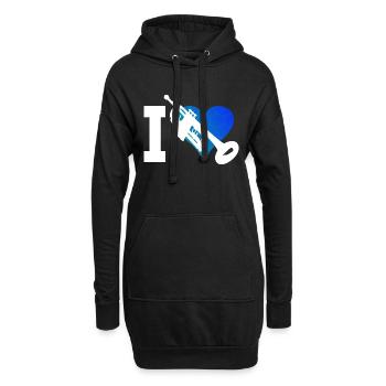 Damen Trompetenspielen Trompetenspieler Trompeten - Hoodie-Kleid - Schwarz - Vorne