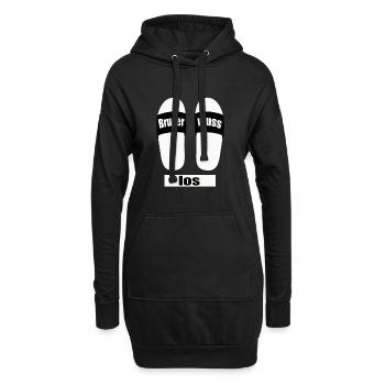 Bruder muss los lustig witzig Brudi Bro Geschenk - Hoodie-Kleid - Schwarz - Vorne