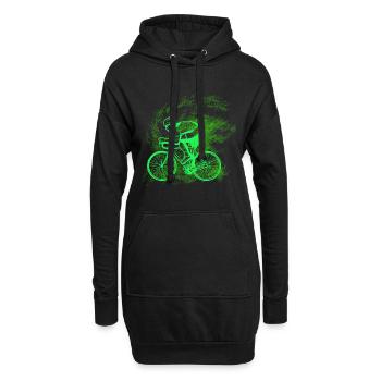Biker Mann - Hoodie-Kleid - Schwarz - Vorne